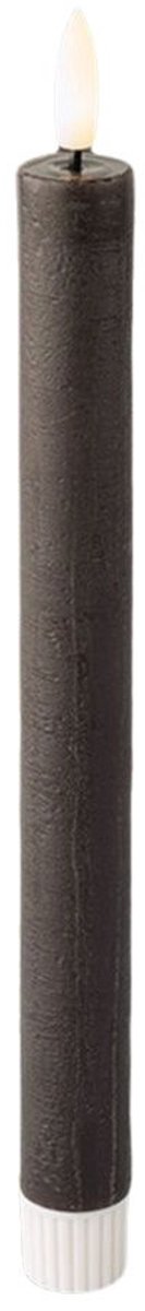 LED Dinerkaarsset wax grijs Ø2,2xH24,5cm