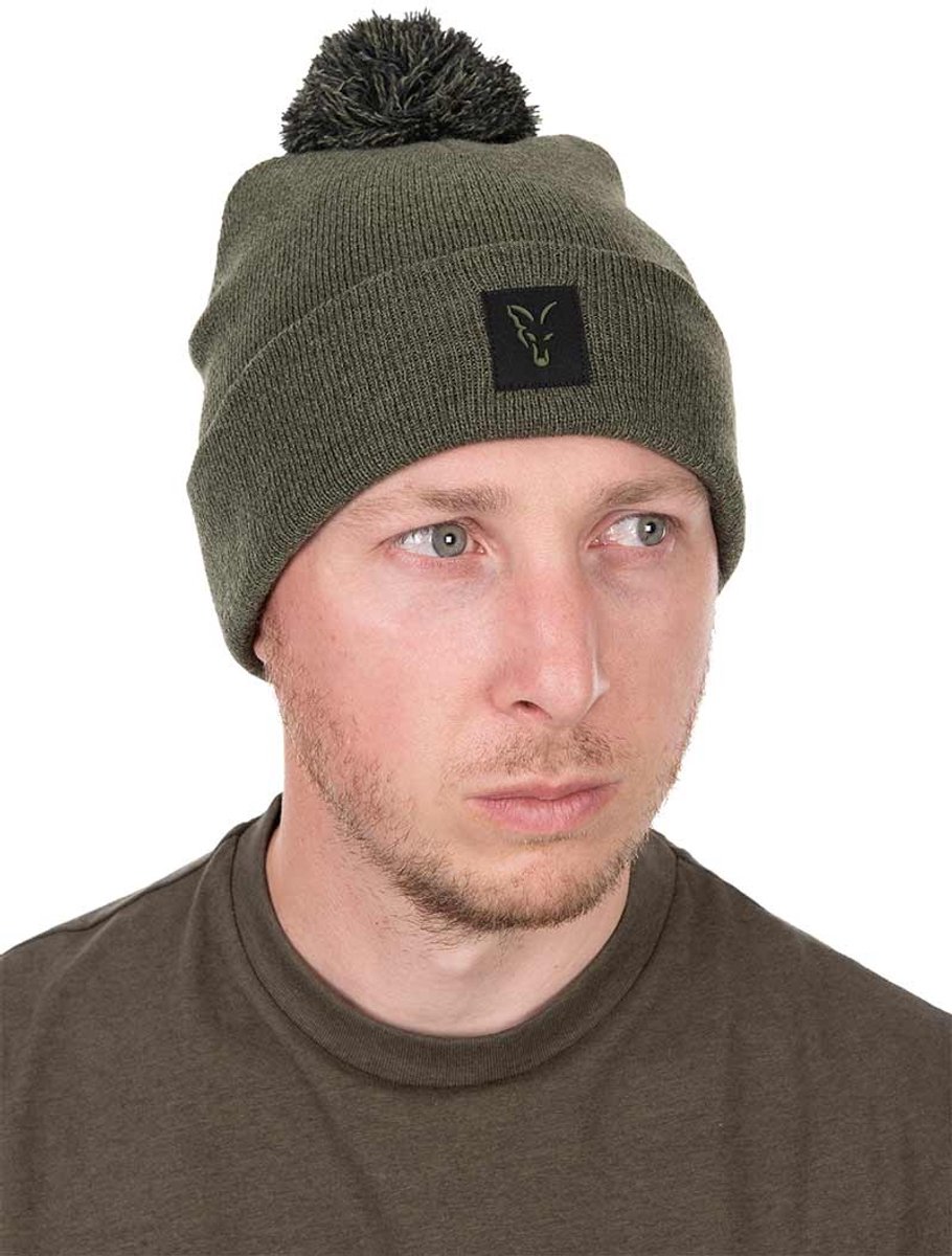 Fox Collection Bobble Hat - Kleur : Green-Black