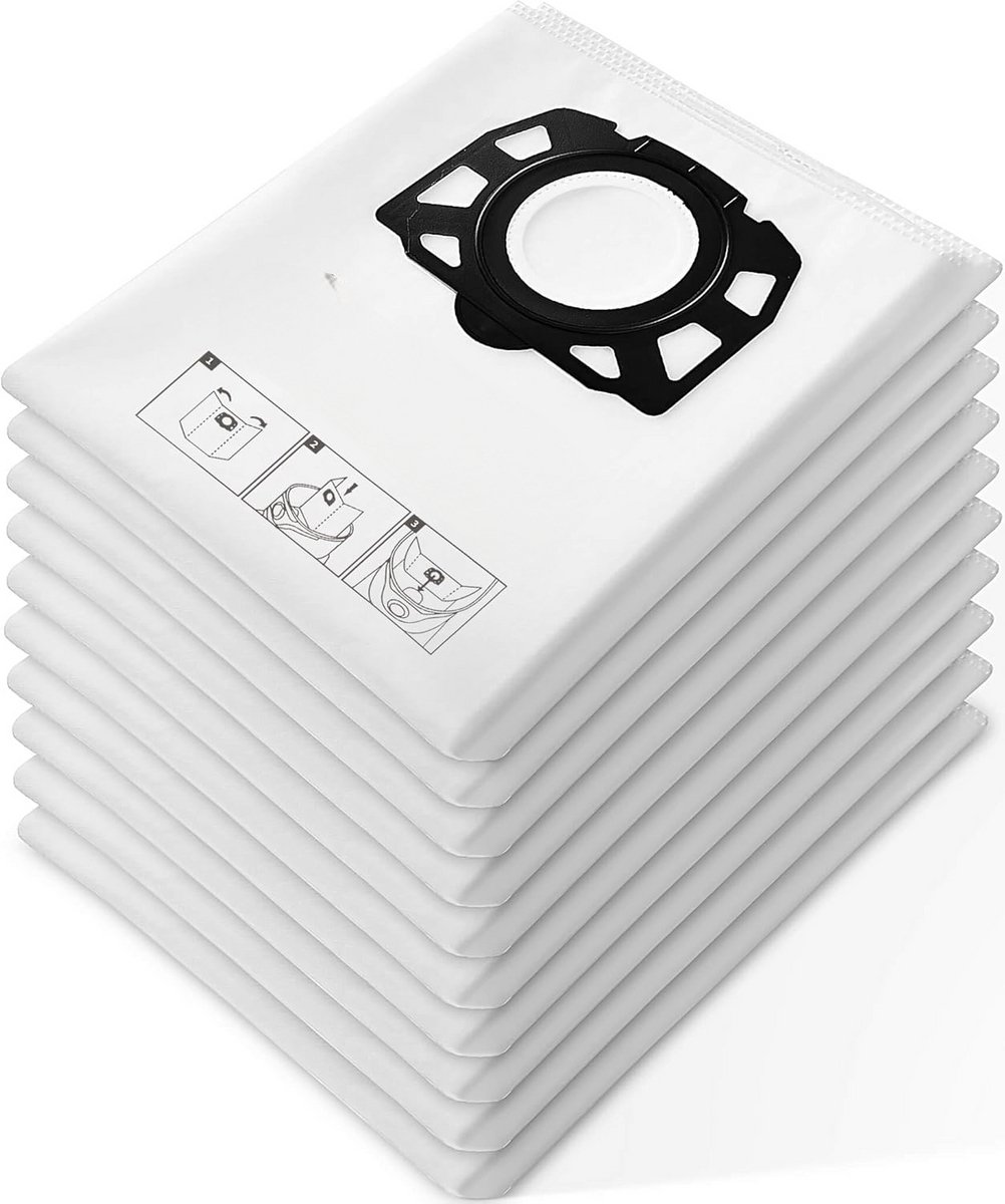 PromoHome 10 stuks zakken Geschikt voor Kärcher WD2 Plus WD3S WD 3 S WD 3 V KFI 357 KWD 1-3 2.863-314.0 SE4001 SE4002