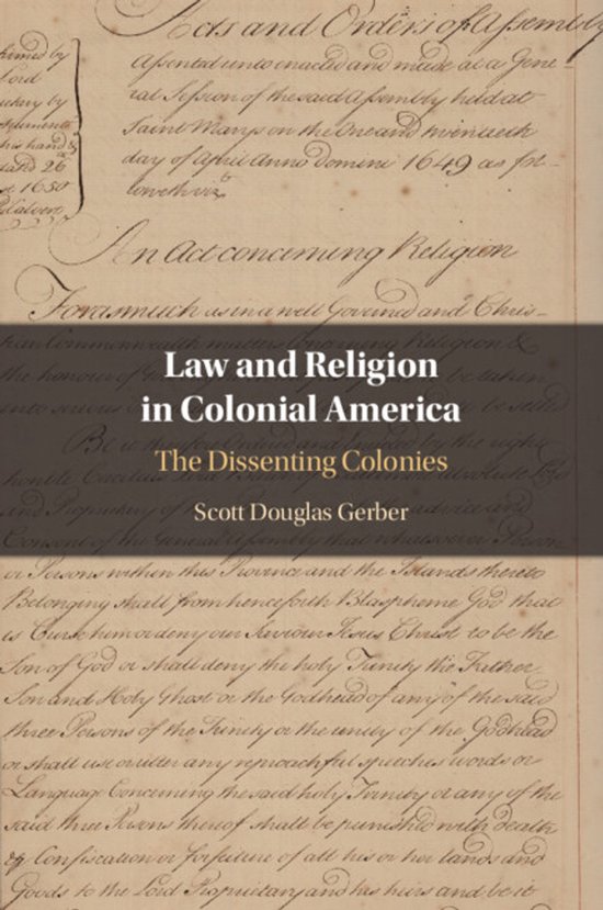 Law and Religion in Colonial America | 9781009289047 | Scott Douglas ...