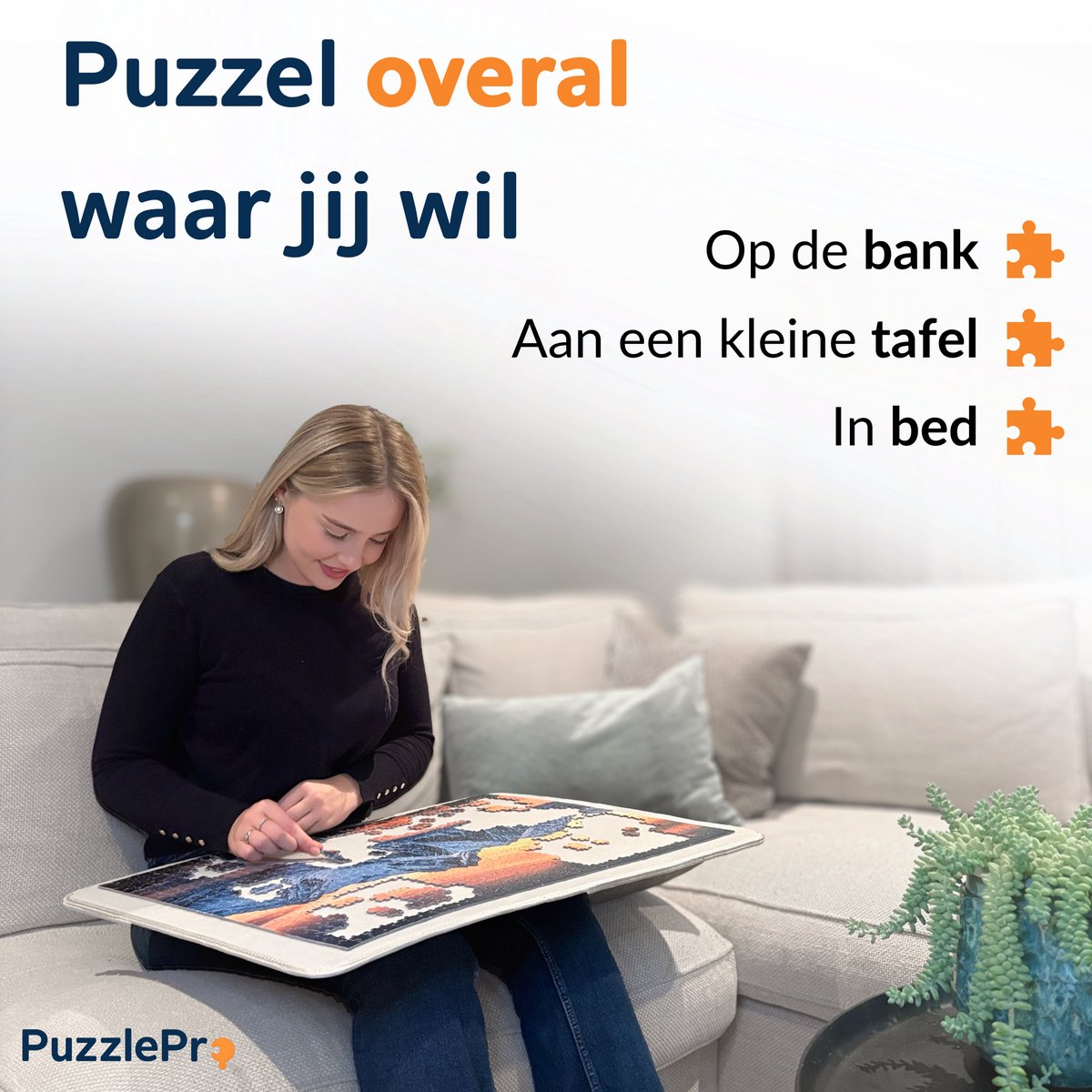 PuzzlePro Puzzelkoffer (Lichtgewicht) - 1500 stukjes - 90x62cm - Puzzelmap - Puzzelkoffer - Puzzeltafel - Portapuzzle - Puzzelbord - Puzzelmat - Puzzelplaat - Puzzelplank — cadeau in Spellen & Speelgoed - foto 3