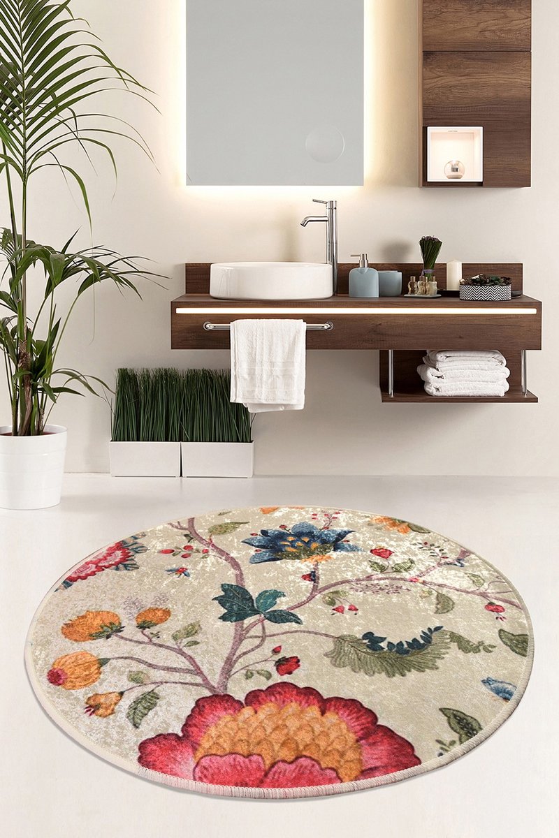 Asir badmat - multikleurig - diameter 140 cm
