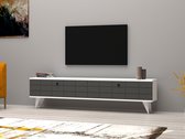Skye Decor, Tv-standaard, Alberi - Anthracite, White, Gemelamineerde spaanplaat, Antraciet & Wit, 160 x 25 x 35 cm