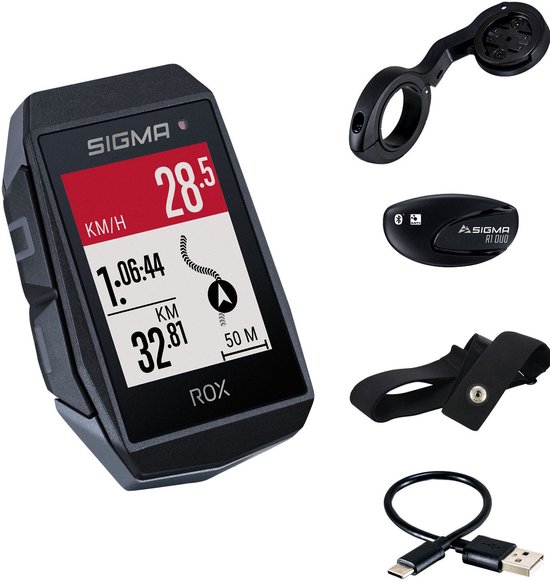 Sigma - ROX 11.1 EVO GPS-fietscomputer - Hartslagmeting, Navigatie, E-bike Ready