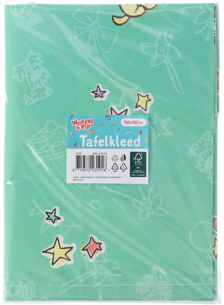 Folat - FSC Tafelkleed Woezel en Pip (130 x 180cm)