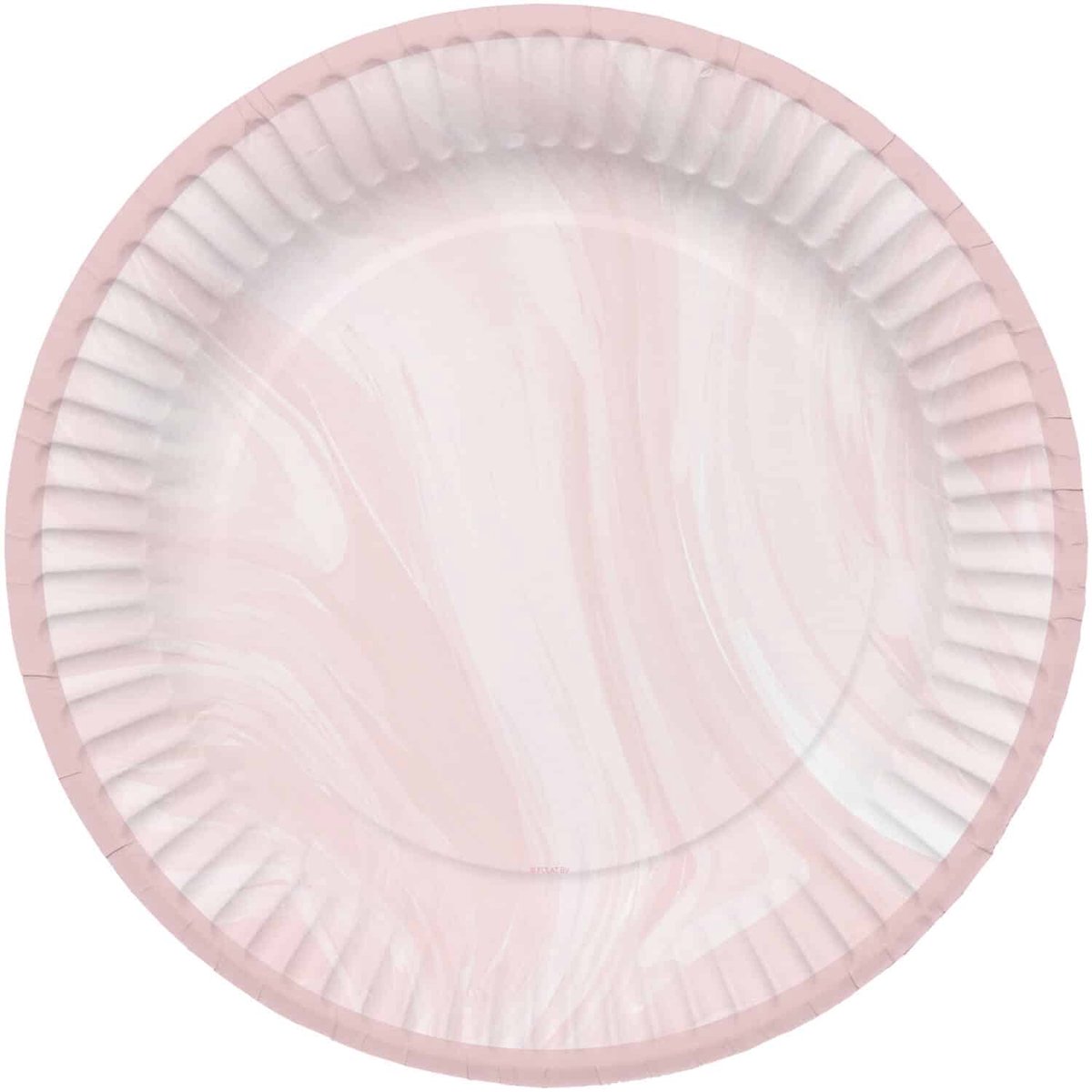 Folat - Borden Marmer Roze 23 cm - 8 stuks