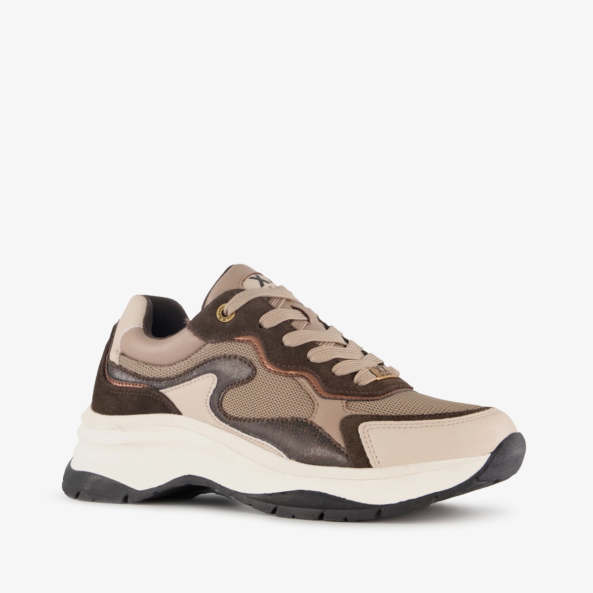 XX By Mexx dames sneakers zwart bruin - Maat 37 - Uitneembare zool