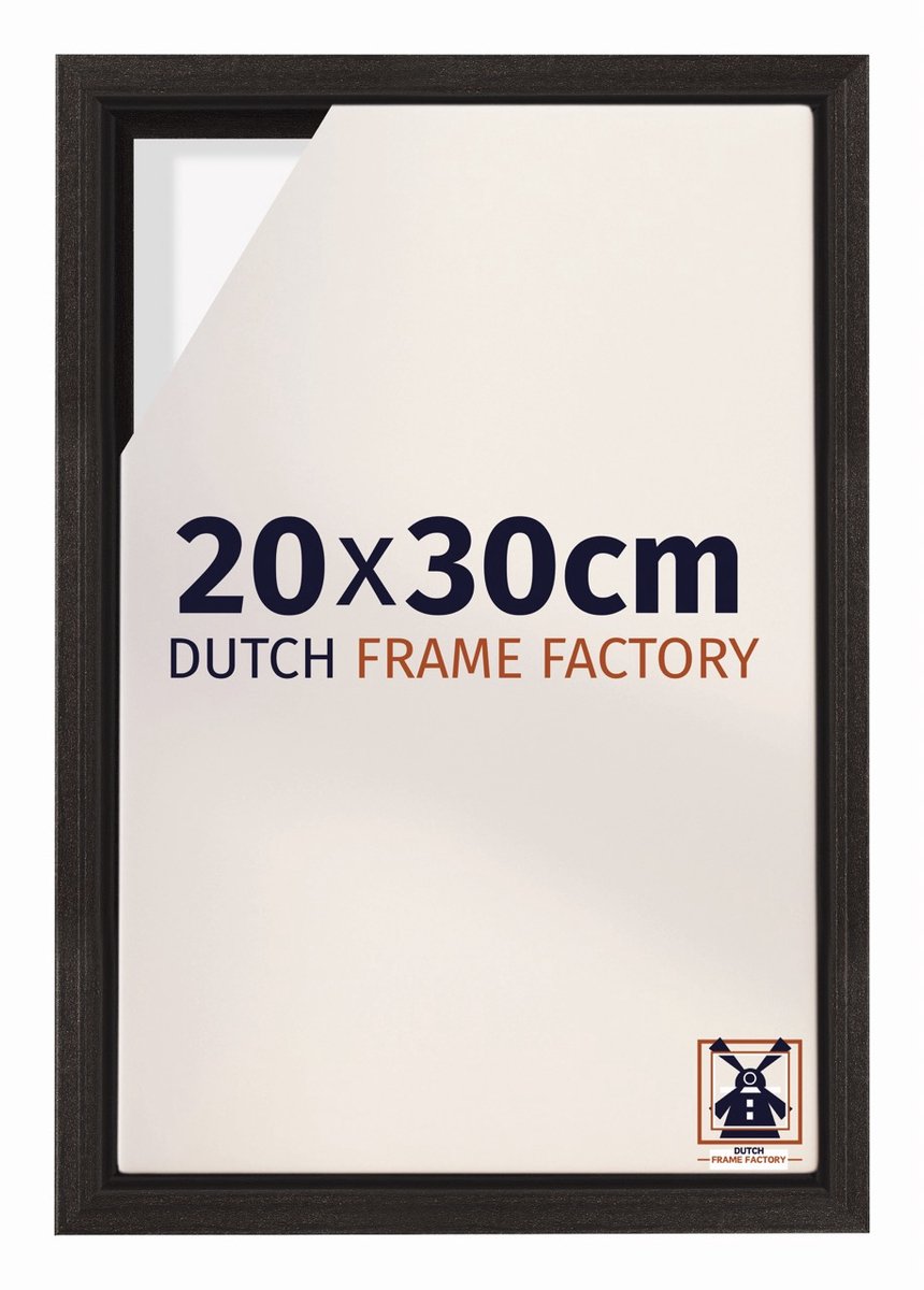 Dutch Frame Factory Baklijst 20x30 cm - Eiken Donker - Geschikt voor Canvasdoek - MDF Baklijst Lausanne