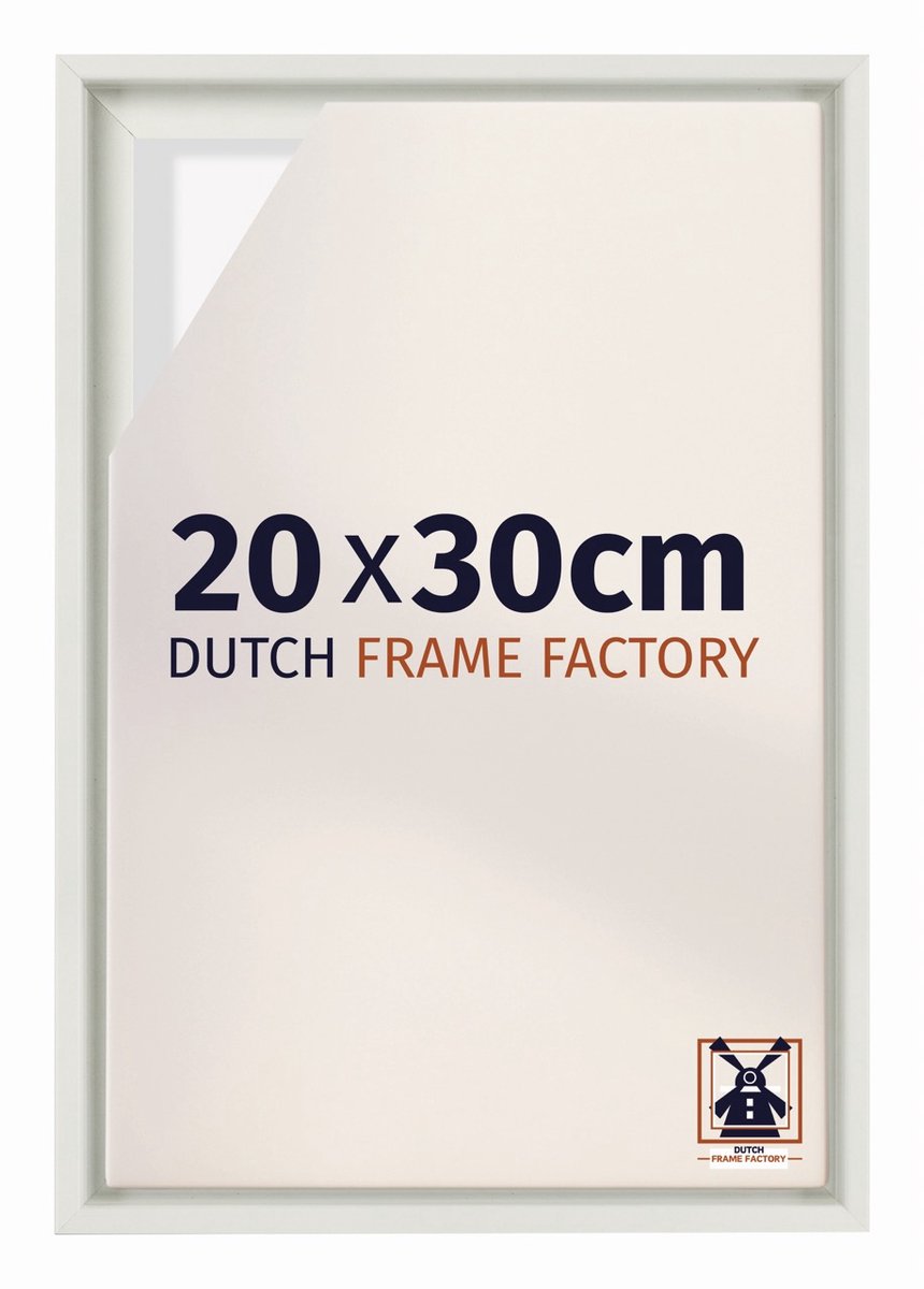 Dutch Frame Factory Baklijst 20x30 cm - Wit Mat - Geschikt voor Canvasdoek - MDF Baklijst Lausanne