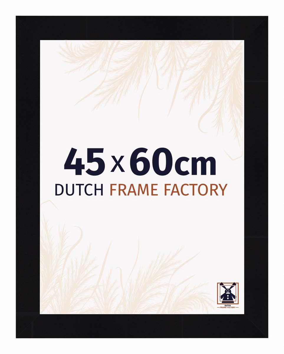 Dutch Frame Factory Fotolijst 45x60 cm - MDF - Zwart Hoogglans - Praag