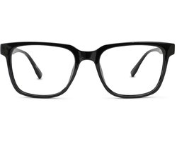 VERTEBRIL Cubo - Sterkte -1.00 – Kleur Black Vibe - GEEN leesbril - Unisex bril voor veraf - Lichtgewicht montuur – Rechthoekige pasvorm - Hoogwaardig MIN glas - Myopie/bijziendheid - Inclusief etui en doekje