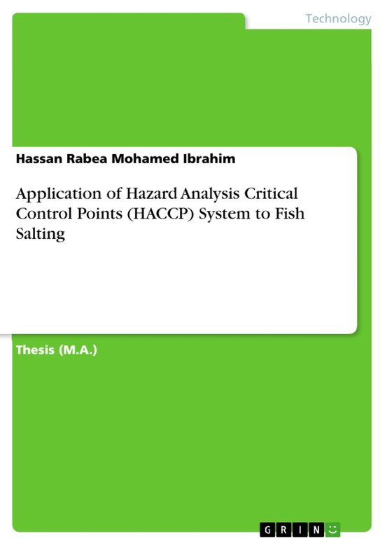 Application of Hazard Analysis Critical Control Points (HACC ... - cover