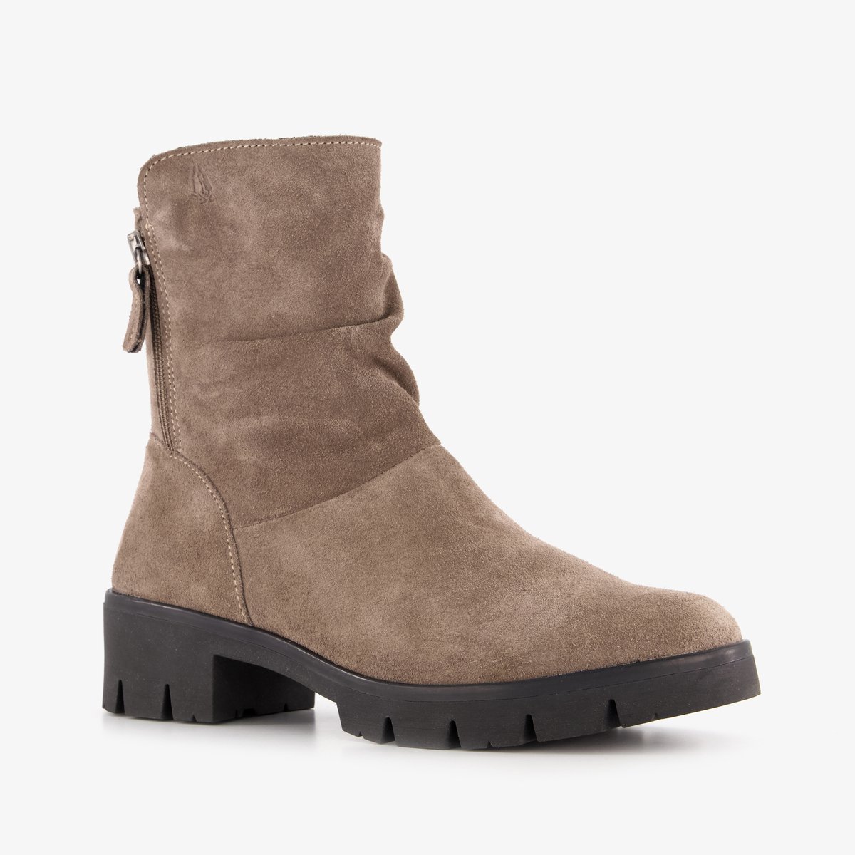 Hush Puppies suède dames boots beige - Maat 39 - Echt leer - Uitneembare zool