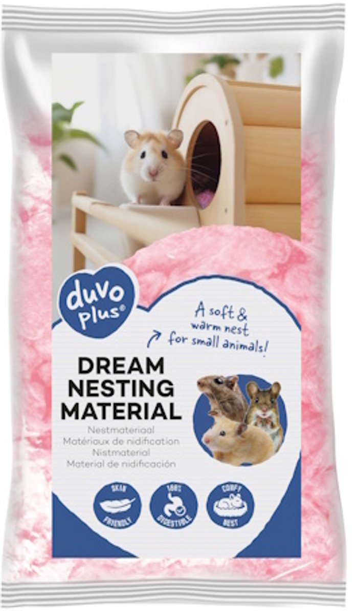 Duvo+ Nestmateriaal Dream roze 25 gram 25 gram