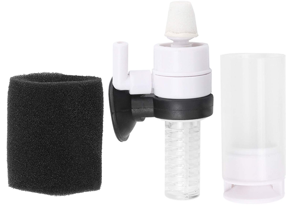 3-in-1 praktisch vistankfilter mini-aquarium biochemische sponsfilters luchtpomp enkele kop bio spons schuimfilter