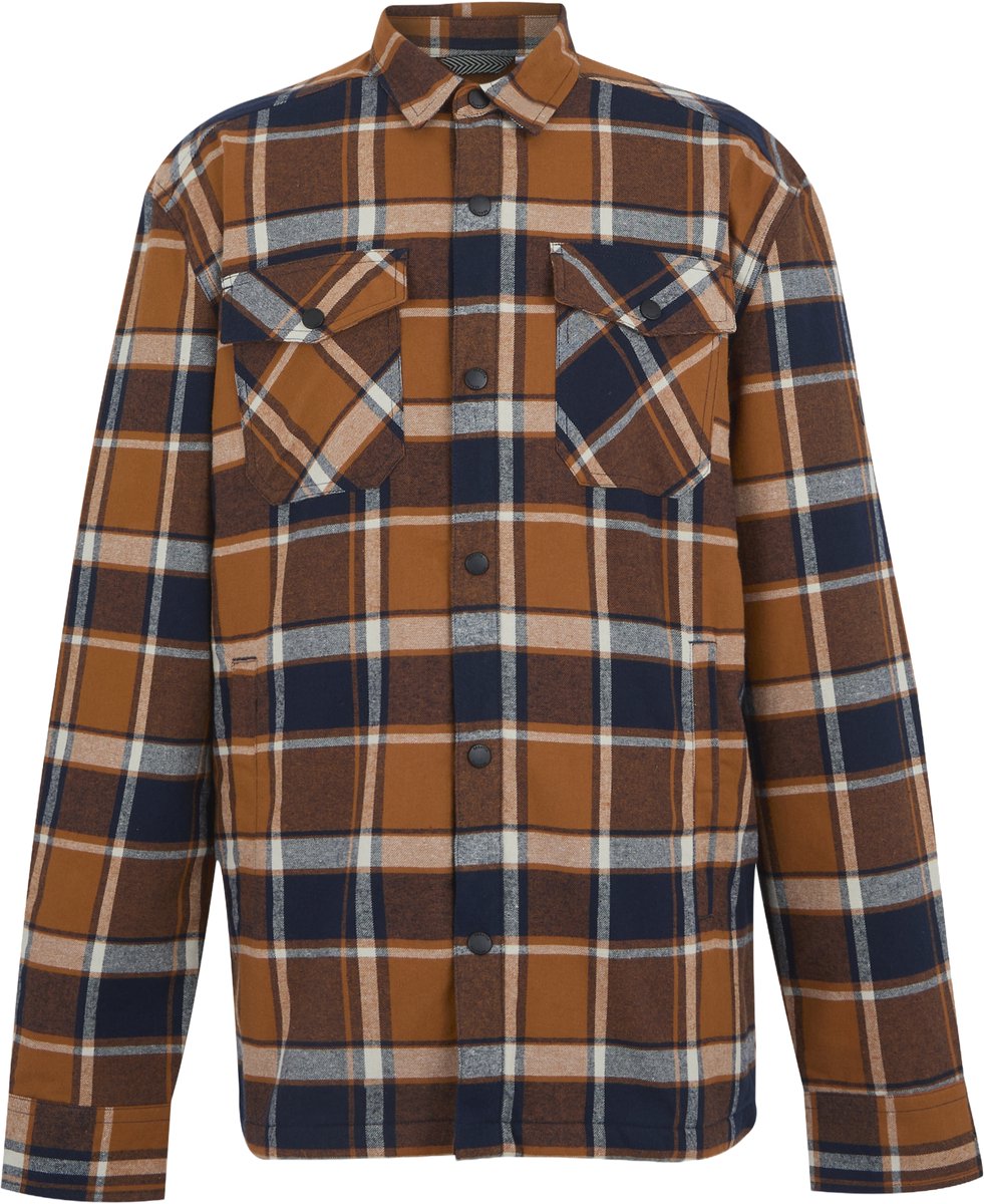 Regatta Spennith Shacket Herenblouse lange mouw Glazed Ginger Marineblauw
