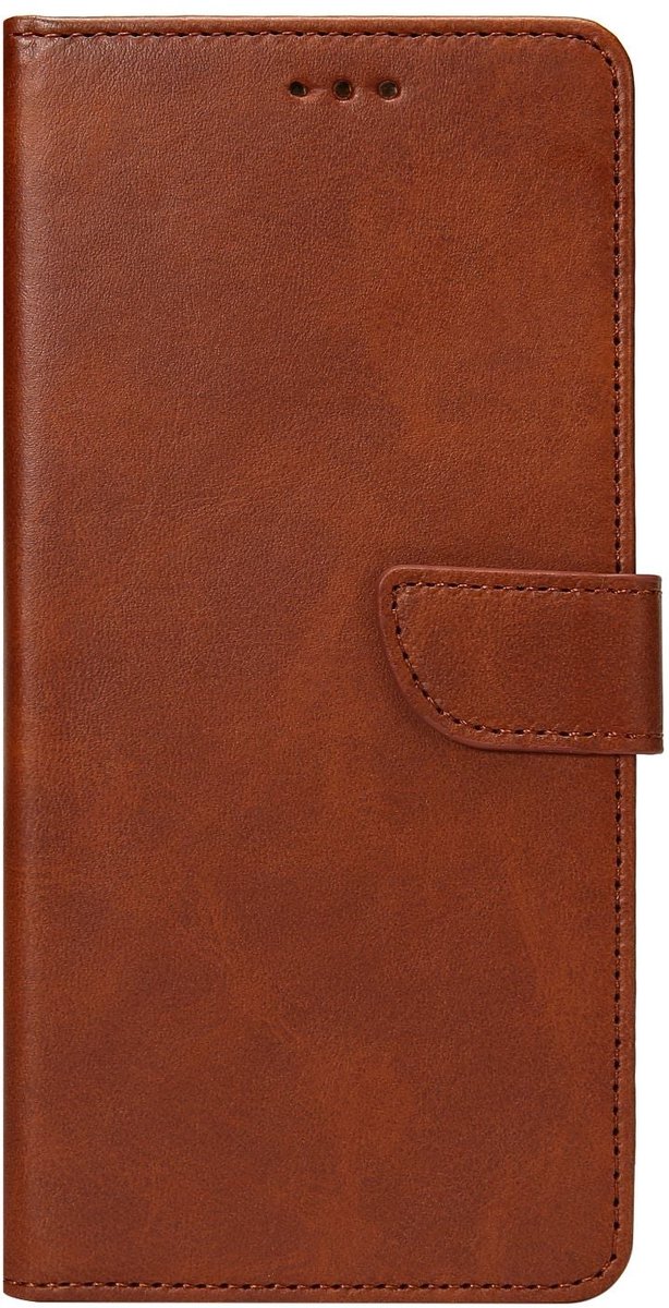 Rixus Bookcase For Samsung Galaxy S22 Ultra 5G S908B Brown