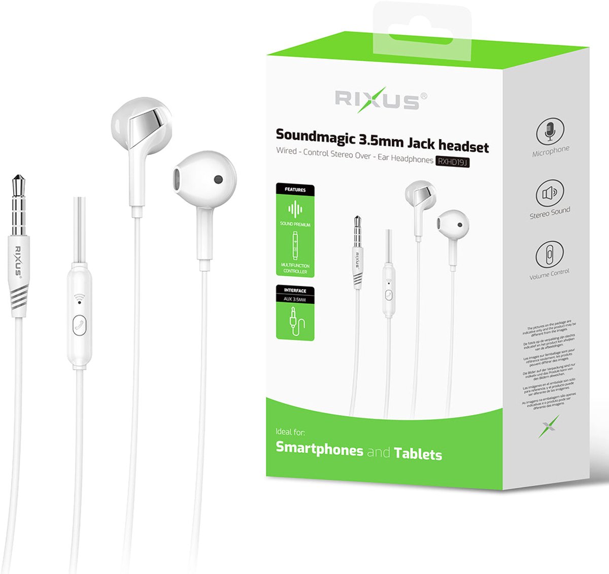 Rixus RXHD19J Soundmagic 3.5mm Jack headset