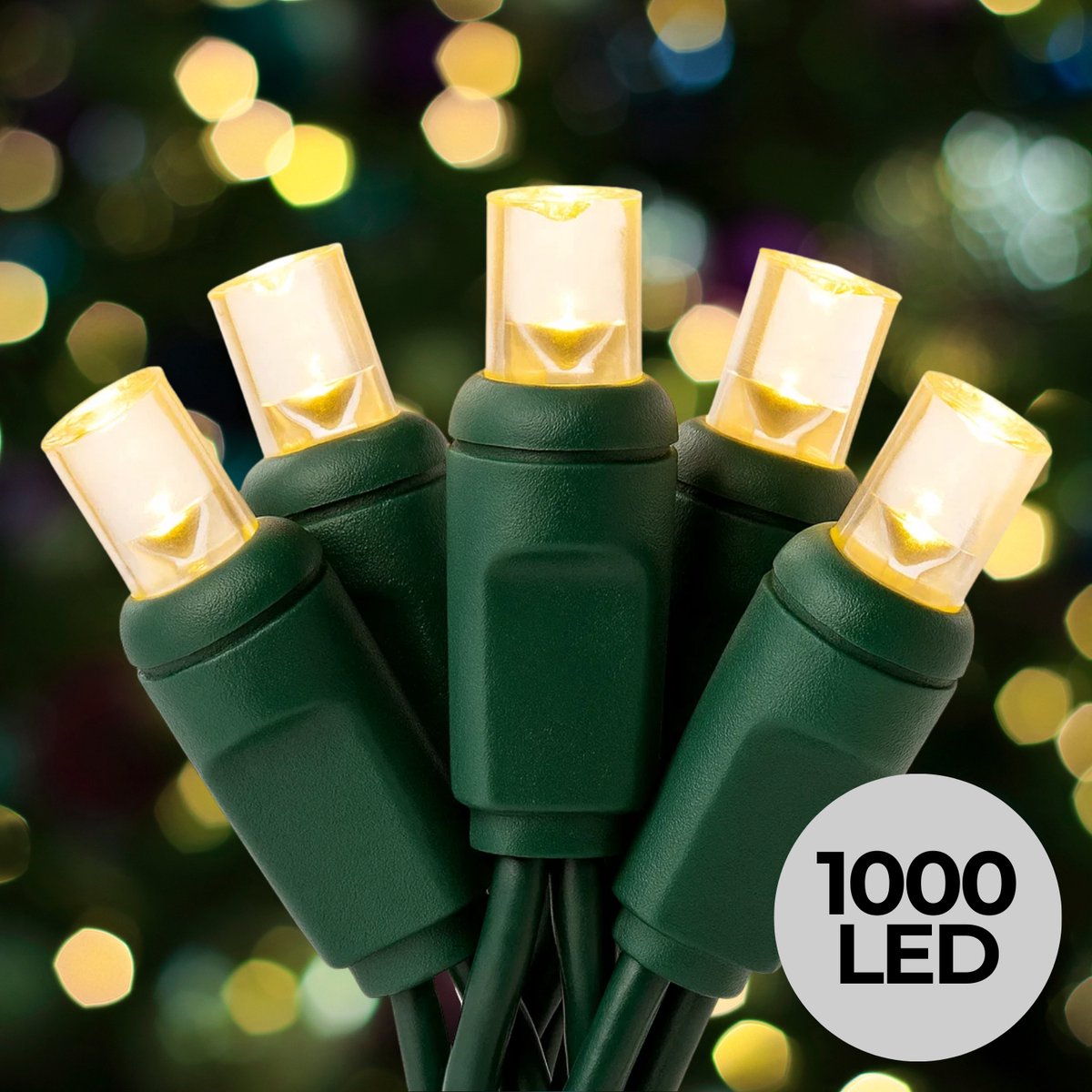 Lomera Kerstverlichting Buiten - Kerstverlichting Binnen - 1000 LED Lampjes - Warm Wit Licht - Microcluster Verlichting - 20 Meter Lengte - Met Timer - Lichtfuncties Geheugen - IP44 Waterdicht - Kerstboom Verlichting - Groen Snoer