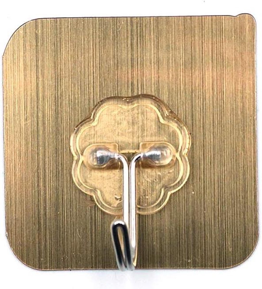 Allecto plus - Zelfklevende Hangende Haken - Herbruikbare Waterdichte Transparante Haken - Naadloze Muur Haken - Keuken Badkamer Slaapkamer - 20 Stuks - Goud Kleur - 6x6 cm - Set van 20 Haken.