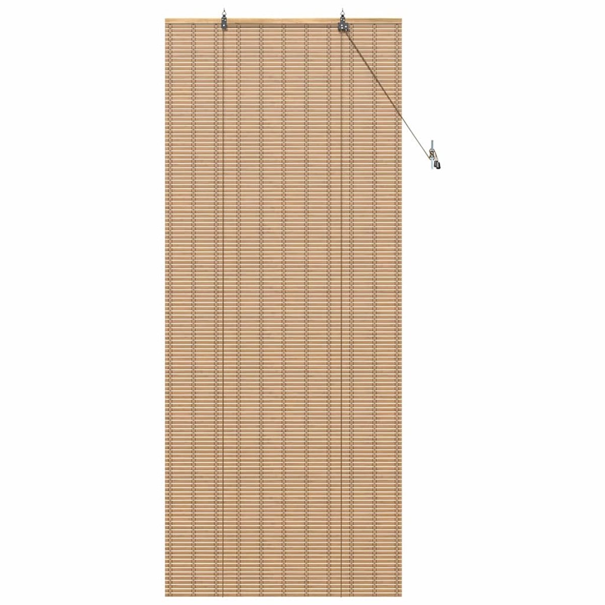 vidaXL - Rolgordijn - Natuurlijk - en - Bruin - 90 - x - 220 - cm - Bamboe