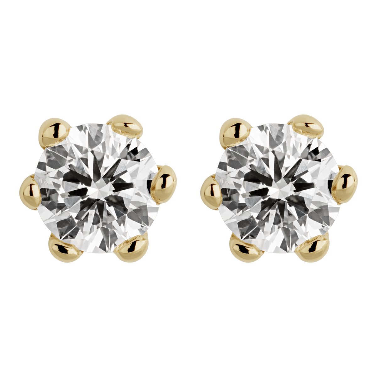 Orolino Ohrringe Gold 585 mit 2 natürlichen Brillanten zus. 0,25ct.