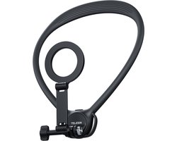 Telesin Neck Mount 360º Combo Nekhouder voor GoPro & Smartphone - Magnetische Snelsluiting - 360° Rotatie - ABS & Siliconen - Grijs