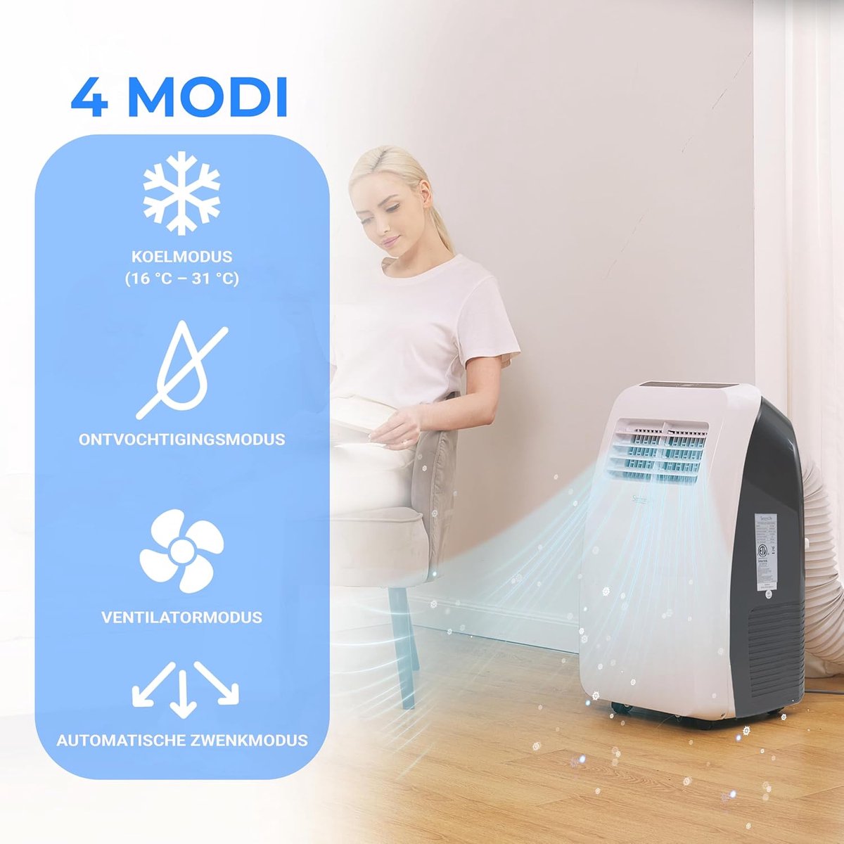 Mobiele Airconditioner 3-in-1 met Ontvochtiger en - afbeelding 2