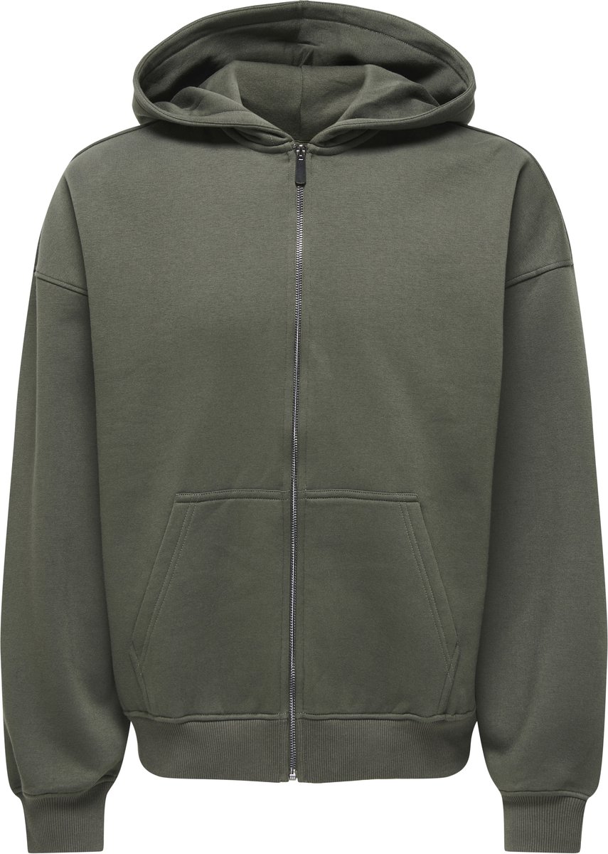 ONLY&SONS - ONSCERES OVZ ZIP HOODIE SWEAT NOOS - Heren - Sweaters