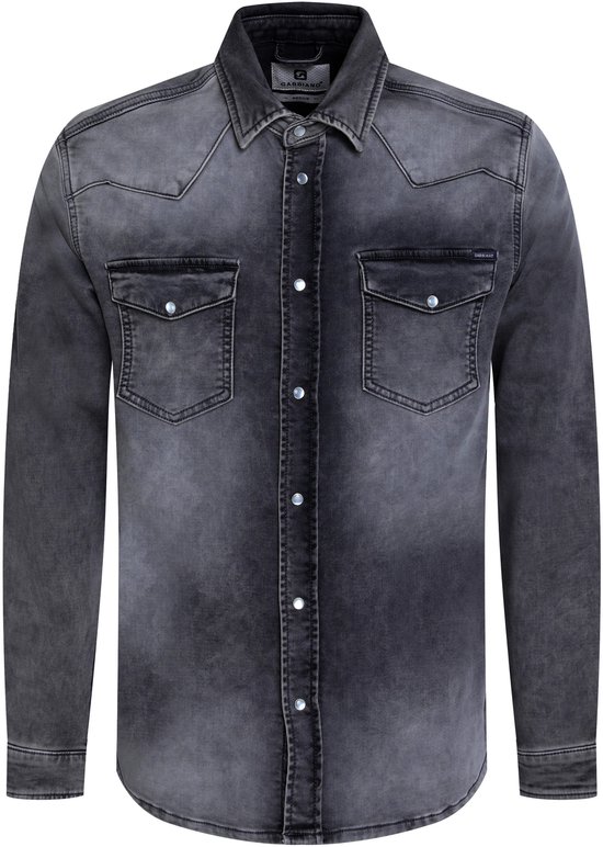 Gabbiano - Heren Overhemd Jogg Denim - 335734 - 204 Dark Grey | bol