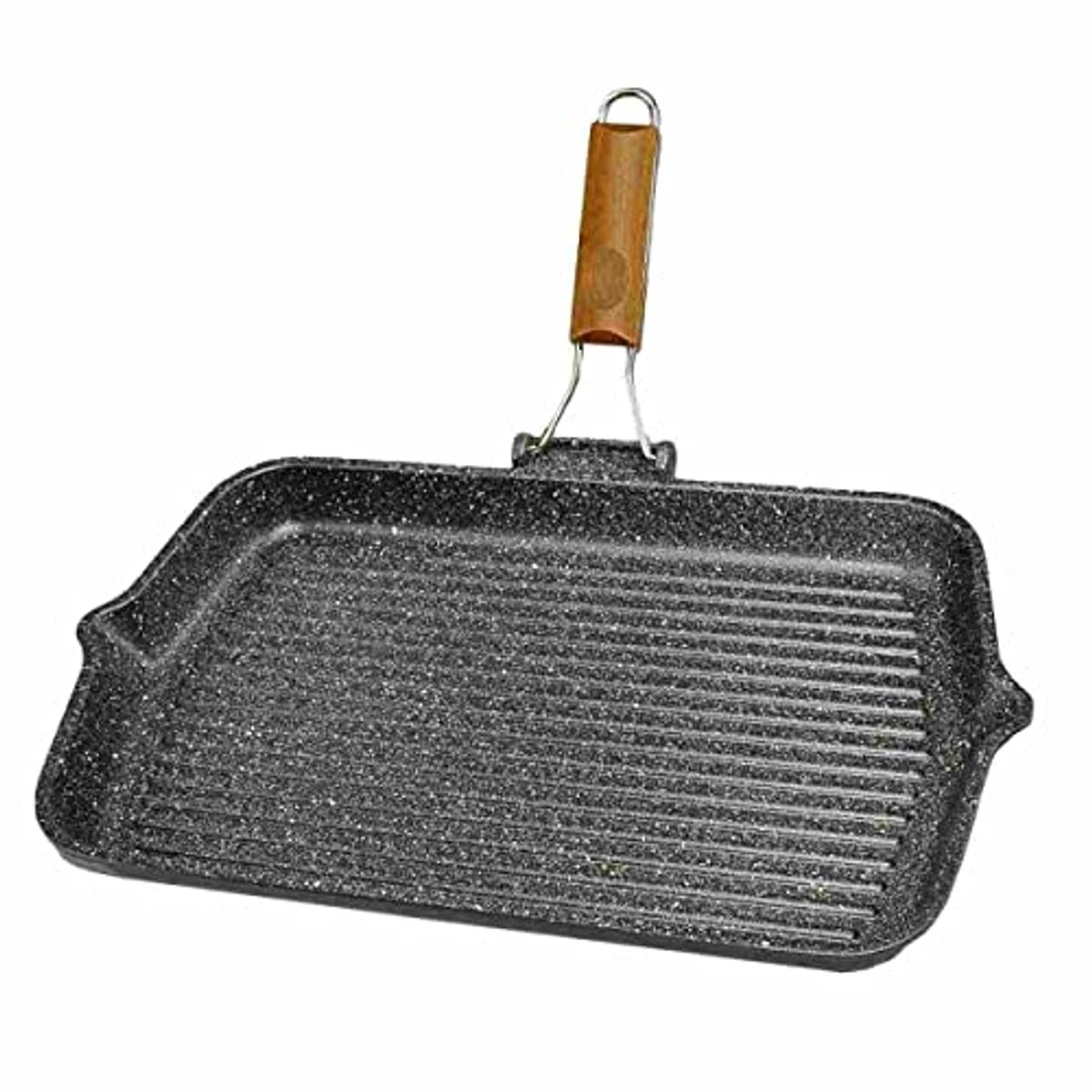Grillpan Antiaanbak XL 43 x 26 cm met Houten Handgreep