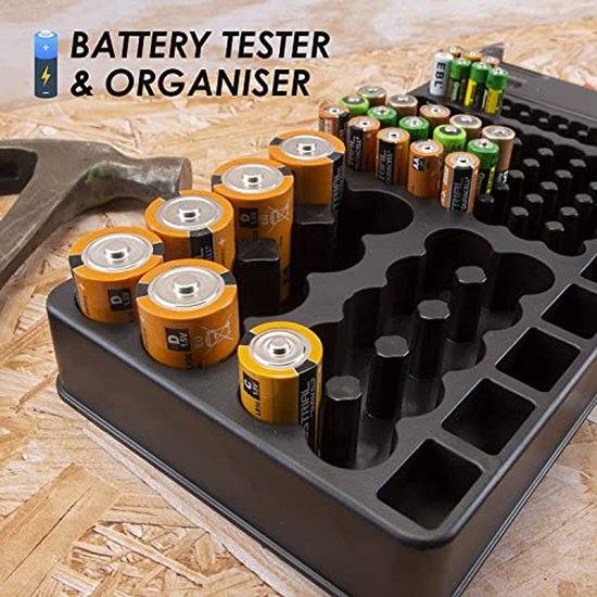 KIWIFOTOS Boîte de Rangement pour Piles AAA AA avec testeur de Batterie IP67 - Coque Rigide KIWIFOTOS Boîte de Rangement pour Piles AAA AA avec testeur de Batterie IP67 - Coque Rigide
