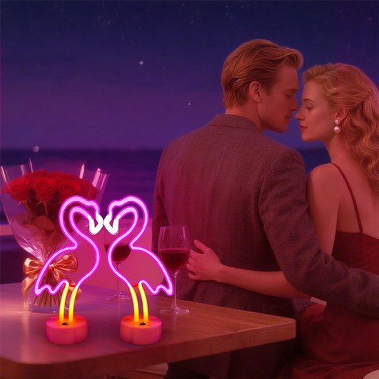 Neonlicht - LED Flamingo - Roze - Decoratie - Sfeerverlichting - Wandlamp - Neonlicht - Decoratief Licht — afbeelding 3
