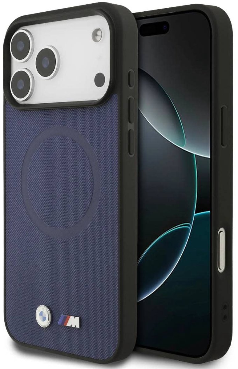 BMW Back Cover - iPhone 17 Pro Max - Navy - MagSafe - Full Wrapped Leather Case