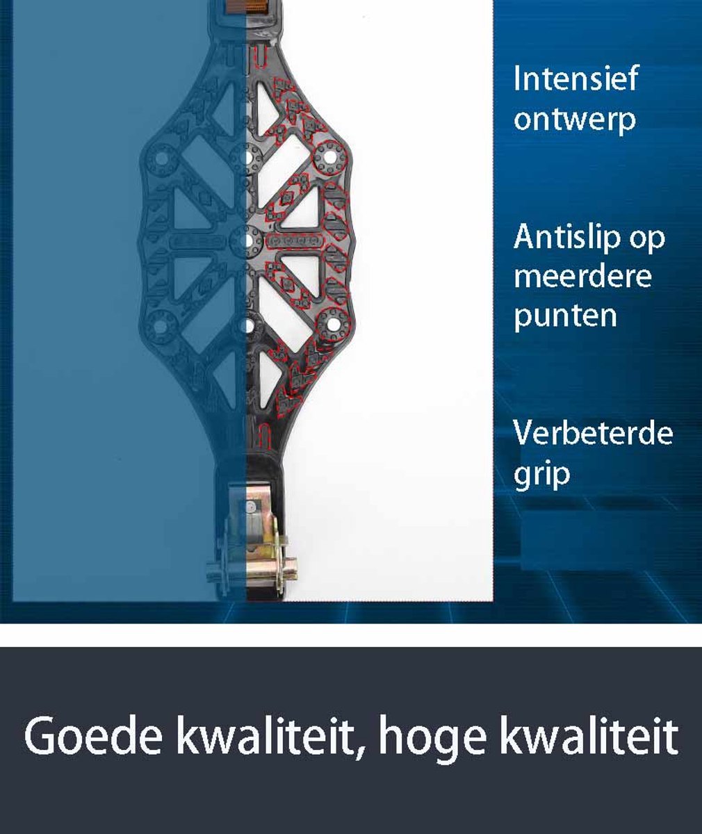 Sneeuwkettingen, 8 bandenkettingen, universeel geschikt voor autobanden met een