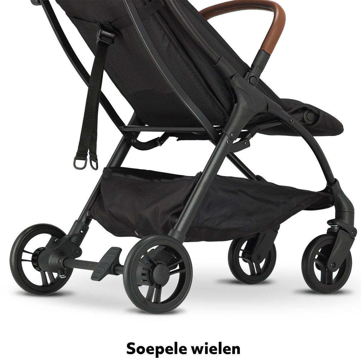 Mooiys Ash Buggy - Compacte buggy - Lichtgewicht Inklapbaar - Zwart – foto 4