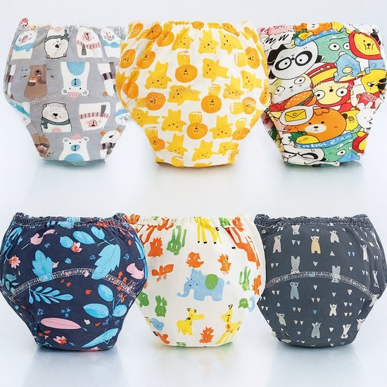 Dutchers.® Oefenbroekjes Zindelijkheid - Potjestraining - 6 Stuks - Zindelijkheidstraining - Wasbare Luiers - Kinderen - 12-17 KG - 2,5 tot 5 Jaar - Voelt anders dan een luier - Wasbaar - Incontinentiebroekjes voor Kinderen - Voor Jongens & Meisjes