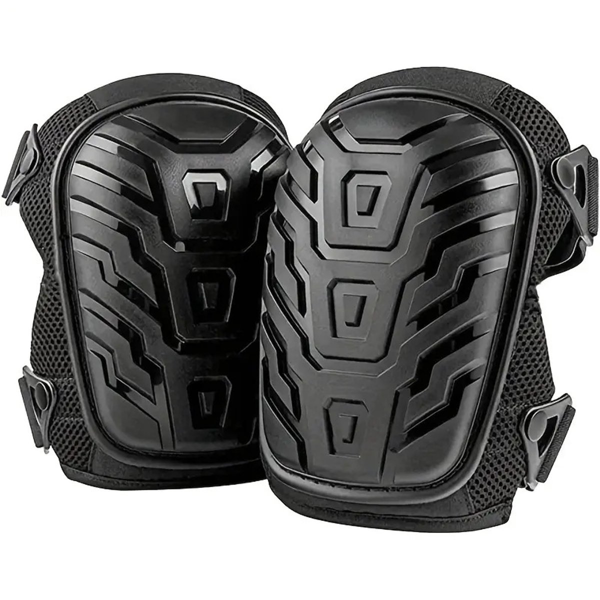 Kniebeschermersset van schuimrubber - kniebeschermers - kniebeschermers volwassenen - Kniebeschermers voor autoreparatie - Beschermende kleding voor buitensporten - Zwart