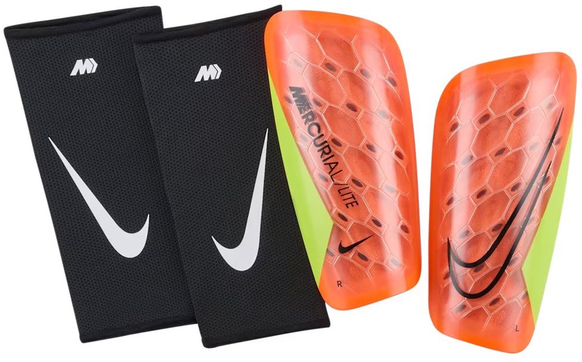 NIKE - mercurial lite soccer shin gua - Scheenbeschermer heren - Oranje