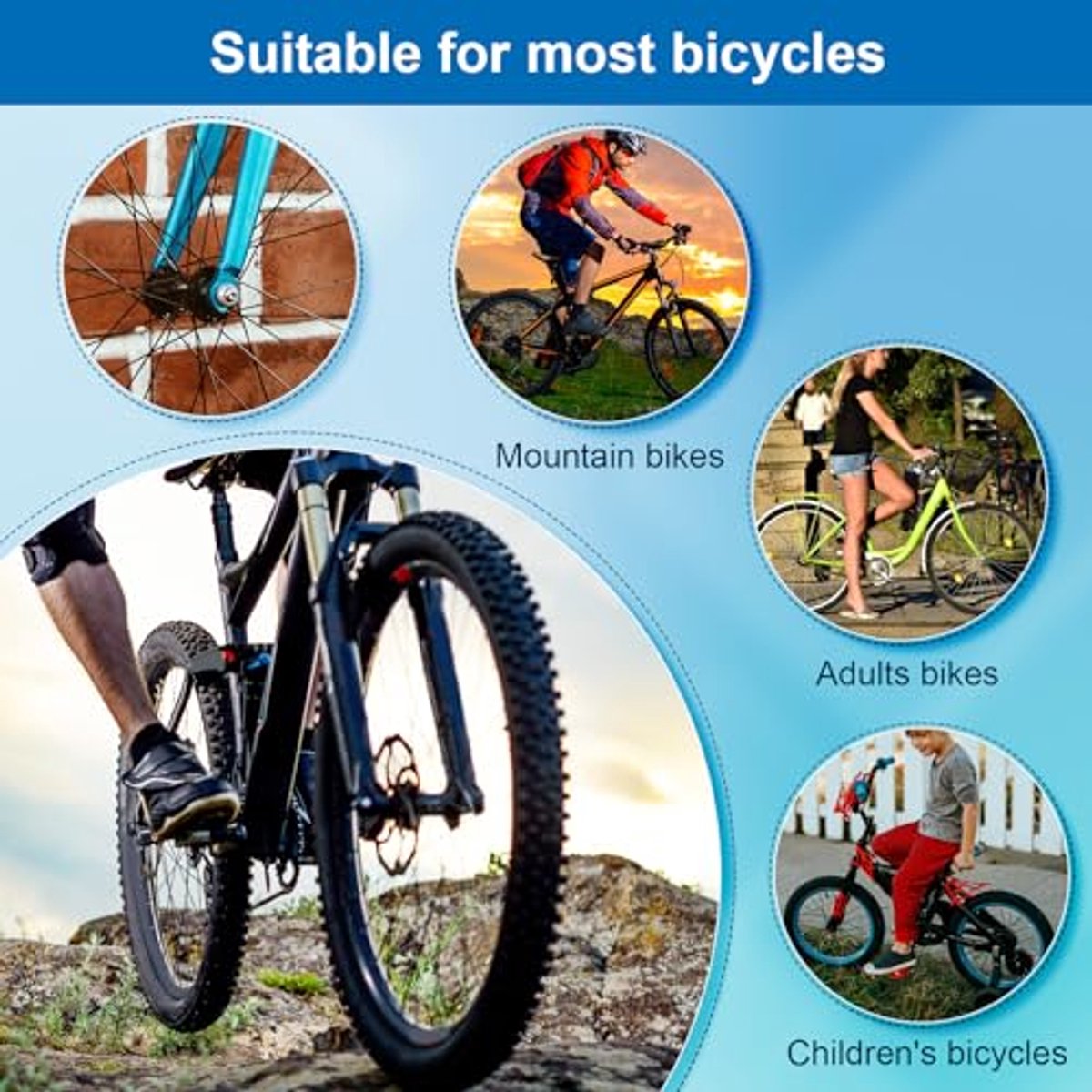 6pcs Bicycle Wheel Axle Nut, M8 M9.5 M10 Bicycle Hub Flange Axle Nut Bicycle Axle Nut Bicycle Parts for Mountain Road Commuter Bike Front and Rear Wheel Axle (3 Sizes thumbnail 6