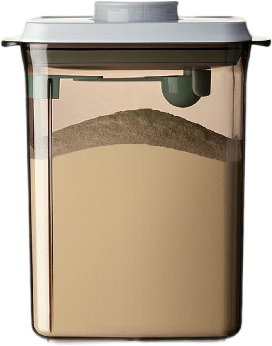 Image of 2300ml melkpoederdispenser - Draagbare melkpoederbewaardoos met maatschep - Verzegelde melkpoederdispenser - Melkpoedercontainer - Uitneembare eiwitpoederbewaardoos - Type B