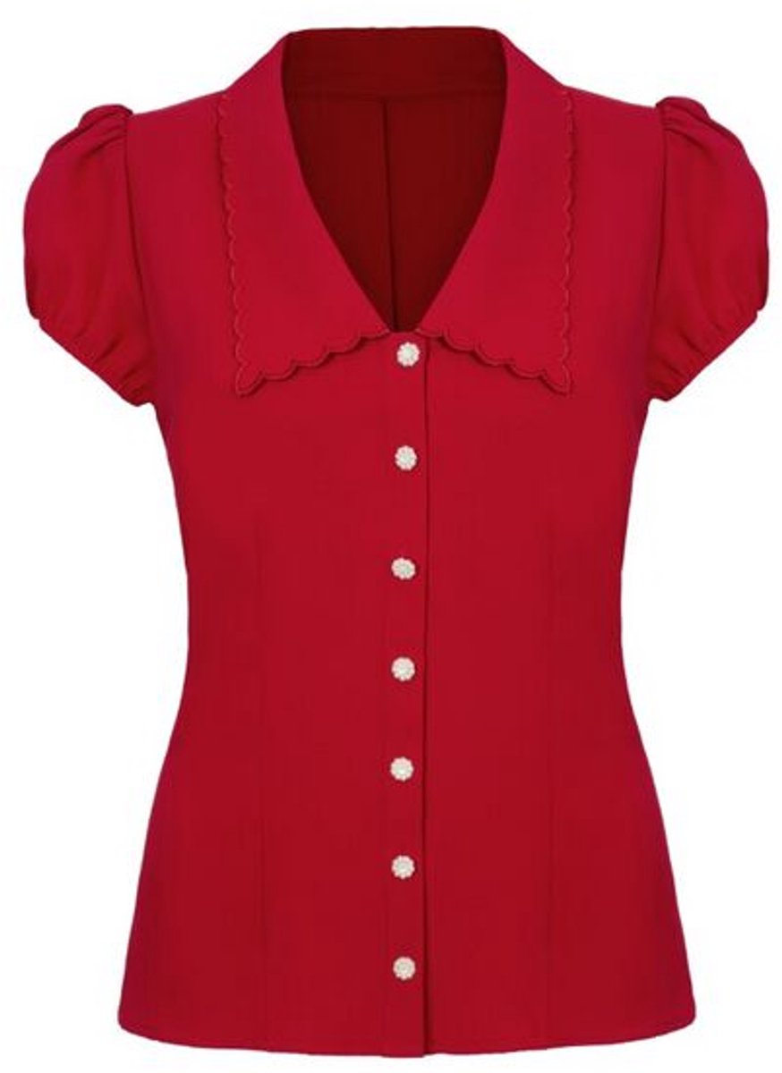 Hell Bunny Maddy Dames Blouse - rood - S