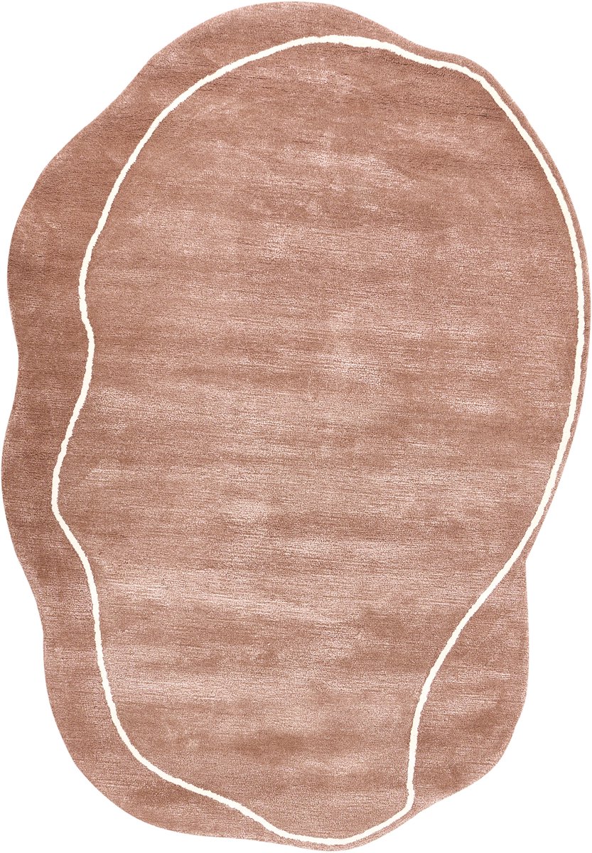 DERA - Vloerkleed - Bruin - 160 x 230 cm - Viscose