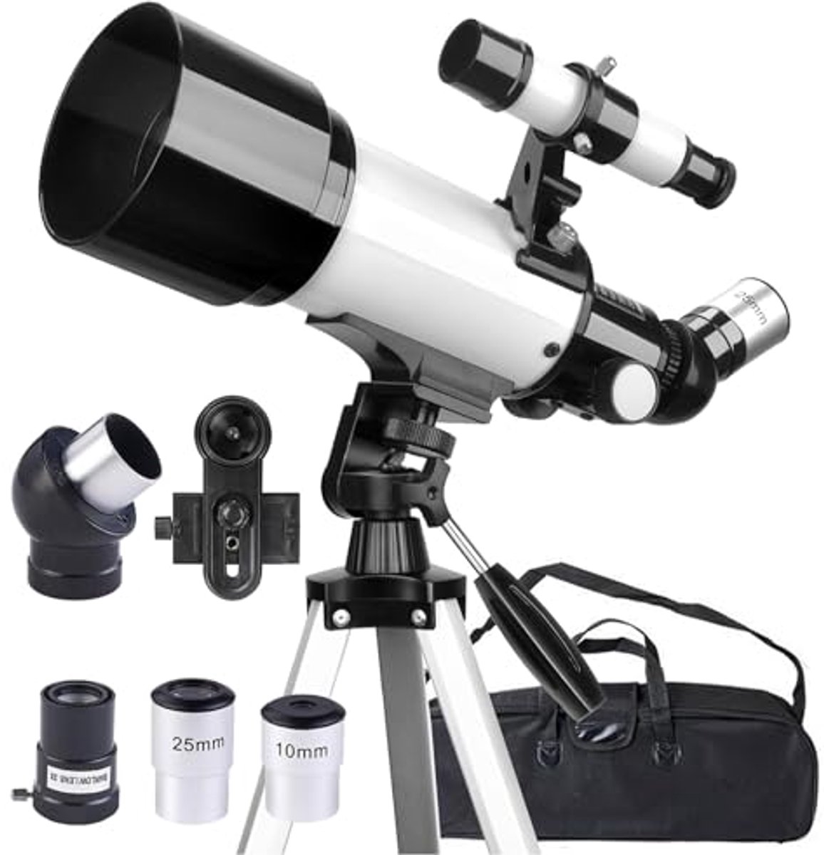 Astronomische Telescoop 70mm - Perfect voor Beginners en Kinderen met Smartphone Adapter
