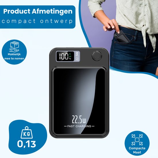 MAGSAFE MAGNETISCHE WIRELESS Power Bank 10000mAh 22.5W PD für iPhone