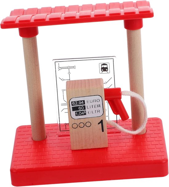 Foto: Track accessories traffic gas station train road locking toy railroad block brio train child air pump wood