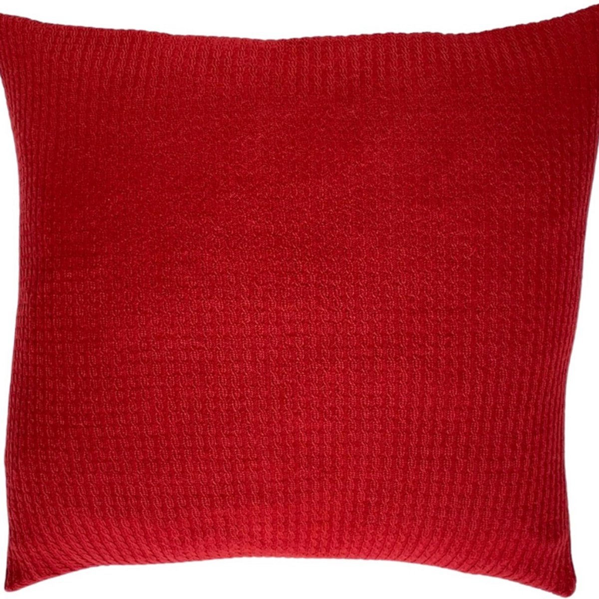 Thuys – Alpaca Kussensloop – 50 x 50cm – Alpaca Wol Kussenhoes – Fijn Gebreid Sierkussen – Rood