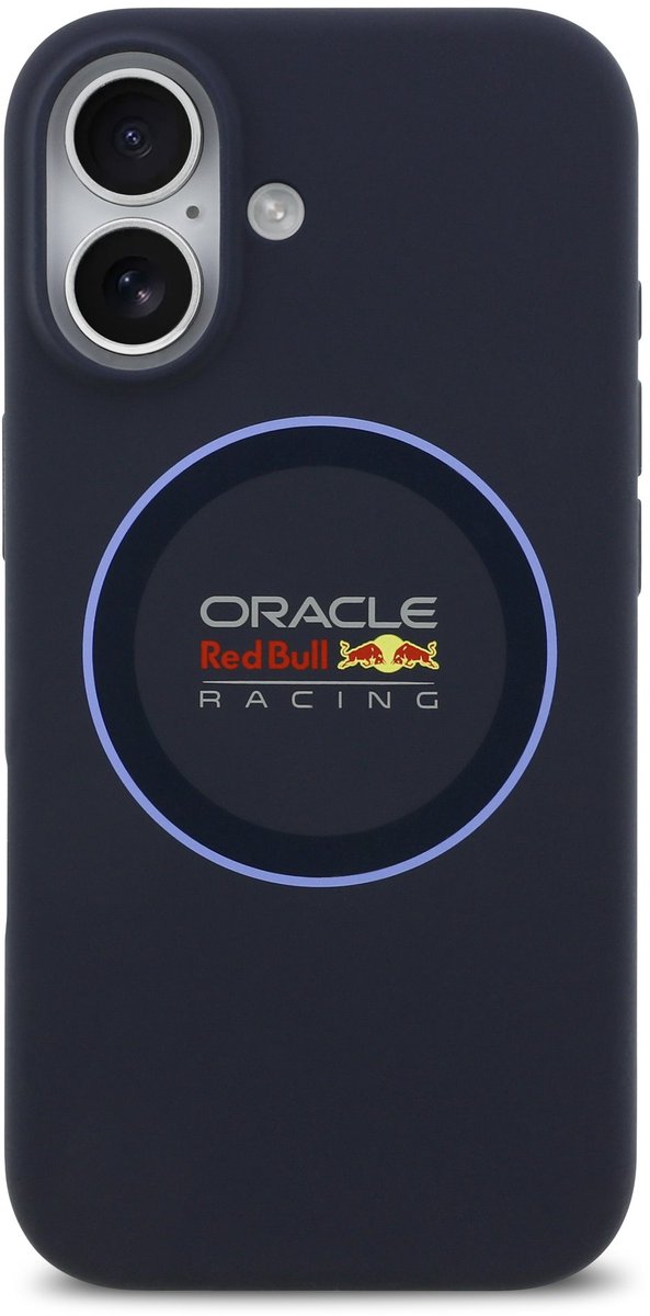 Red Bull Siliconen Hoesje Geschikt voor iPhone 17 - Navy - MagSafe Compatibel - Blue Ring Design - Schokbestendig van Red Bull — afbeelding 2