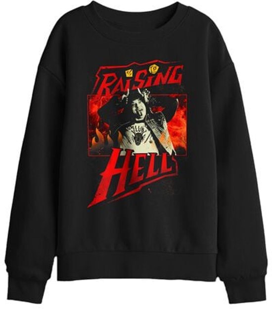 Stranger Things Saison 5 - Sweat-shirt homme Eddie Munson Raising Hell - noir - L