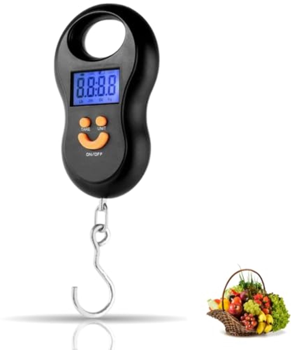 Draagbare digitale bagageweegschaal tot 40 kg met LCD-scherm